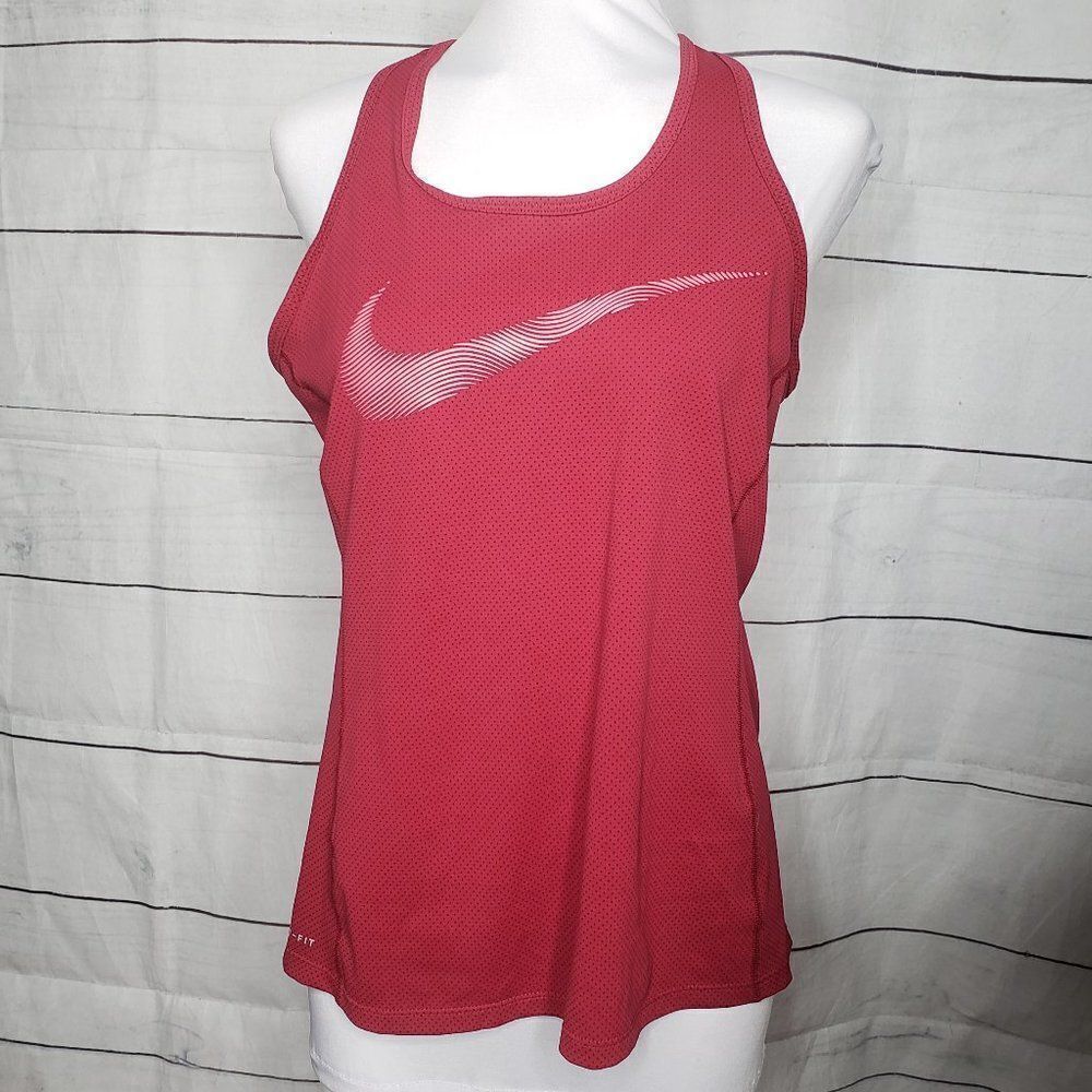 Nike Womens tank dri-fit medium red pink